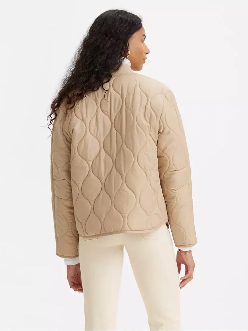 Levi’s Onion Quilted Liner Puffer Bomber Jacket Tan L